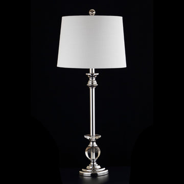 Elizabeth 33" Crystal/Metal LED Table Lamp - JONATHAN Y